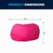 Flash Furniture Bean Bag Chair, 42 in W 42" L 19" H DG-BEAN-LARGE-SOLID-HTPK-GG - alternate 10